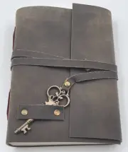 Leather Journal With Flap And Key Dori Lock