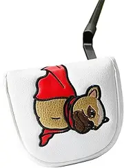 Driver School Principal Putter Wrap Club Mask Magnetic Bulldog Golf Cover for Blade Style Head Cute Dog Design Golf Guard with Stylish Fit for Woods Iron Men's Club