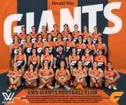 2024 GWS GIANTS AFLW BIG 420mm FOOTBALL TEAM POSTER,BARGAIN,1