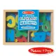 【Melissa & Doug 瑪莉莎】大小寫英文字母木質磁鐵貼(52 pcs)