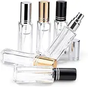 6pcs Refillable Perfume Bottle, 8 ML BPA Free Spray Atomizer Perfume Bottle, Leak Proof Glass Perfume Atomizer with Metallic Aluminum caps