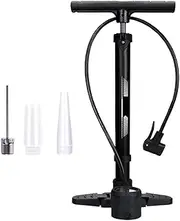 Bike Air Pump, Bike Tire Pump with Pressure Gauge | 230PSI Floor Pump | Portable Bike Tire Inflator Tools with 2 Valves Household Air Pump Accessories for Road and Mountain Bikes