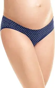 [Playtex] Women's Maternity V-Front Hipster Panty - 3 Pack, PMVFHS, NavyWhtDot/White/Peach, 2X, In the Navy Dot/White/Gentle Peach, XX-Large