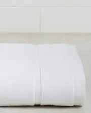 Frette Lanes Border White Bath Towel