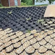 Garden Retaining Wall Grid Stabilizer Ground Grid Stabilizer Gravel Grid for Driveway/Steep Slope/Retaining Walls/Parking Spaces, Heavy Duty Permeable Pavers Soil Stabilizer(2x6 m/6.5x20 ft)