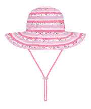 Millymook Floppy Hat - Pink Flower Pattern Kids - Sweetheart