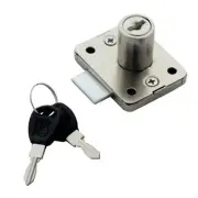 Metal Desk Drawer Dead Bolt Lock For Drawer Cabinet Cupboard Panel + 2 Keys