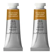 2x Winsor & Newton 14ml Professional Watercolour Artist Paint Yellow Ochre S1