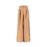 [ZIMMERMANN] ZIMMERMANN Satin wide leg pants Woman III III Beige