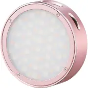 Godox R1 Round RGB Silver LED Light - Pink