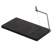 Davis & Waddell Fine Foods Cheese Slicing Board with Spare Wire Black & Stainless Steel 28x16.5x1.5cm