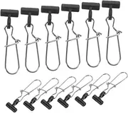 BESPORTBLE Set of 30 Compact Fishing Clips Reusable Lock Snaps Stainless Steel Angling Hooks Small Snap Clips for Outdoor Activities