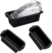 THJOPOKEEL Extra Large Ice Block Mold, 3Pcs Ice Molds for Ice Bath, Silicone Cube Molds for Cold Plunge or Coolers, Reusable Tray Dishwasher Safe