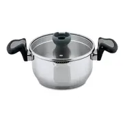 Aron 24CM Saucepan Stockpot Casserole w/Strainer Lid Cookware Induction Utensils