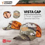 Hunters Element Camo Hunting Cap Hat Headwear Desolve Veil Fire Curved Peak