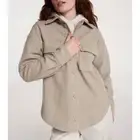 CALIA Women's Oatmeal Patch Pocket Shacket, Size M, NWT