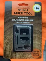 Multi Tool 10 In One Credit Card Sized Tool Screwdriver Wrench Opener Ruler Key