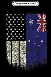 Composition Notebook: Australian American Flag USA Australia Pride Journal/Notebook Blank Lined Ruled 6x9 100 Pages