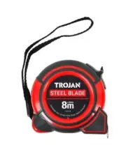2 x Trojan TAPE MEASURE 8m Metric Nylon Coated Double Sided Blade, TJT4000 Com.