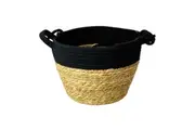 Seagrass Rope Storage Basket Black