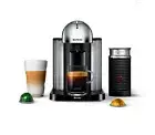 Nespresso by Breville Vertuo Coffee and Espresso Machine with Aeroccino -Chrome