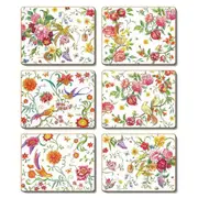 Country Kitchen Garden Paradise Cinnamon Cork Backed Drink Coasters Set