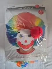 Clown Rainbow Afro Child Wig Circus Carnival Halloween