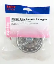 Stainless Kitchen Sink Basket Strainer Stopper Plug for Standard (3.25") Drains