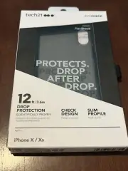 Tech21 Evo Check Case for Apple iPhone X (Smokey/Black, Ultra-Thin)