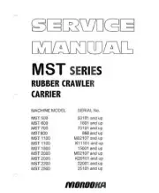 Morooka MST series Rubber Crawler Carrier Workshop Manual