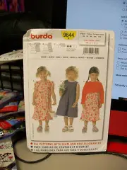 9644 BURDA SEWING PATTERN GIRLS DRESS JACKET SIZE 18M 2 3 4 5 UNCUT 2 STYLES NEW