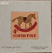 Love You More Stamp ROCKING HORSE Hand Painted Needlepoint Canvas