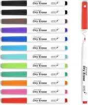 YISAN Magnetic Dry Erase Markers Ultra Fine Tip, 0.7Mm Extra Fine Whiteboard