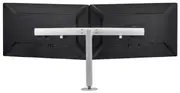 Atdec Black AWMS-R40 Dual display crossbar on 400mm post. Max load: 7kg per arm with HD F-Clamp - Dual display desk mount for up to two 27" monitor AWMS-R40-F-B