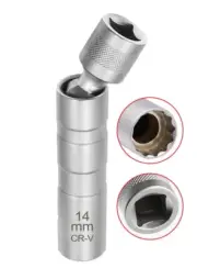14mm 12 Point Thin wall Swivel Spark Plug Socket For BMW