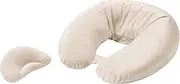 Carmate BB806 Body Pillow, Nursing Cushion, Maternity Fit, 4-Way Cushion, Marshmallow, Supports Premom's Sleep, Pregnant Women, Washable, Taupe