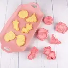 3D Biscuit Cutters Set Christmas Tree Bells Reindeer Santa Sock Snowflake Shaped