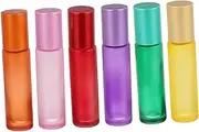Beaupretty 6pcs Refillable Subpackaging Glass Roller Bottles Portable Essential Oil Vials for Travel Leak Design for Perfume and Essence Dispensing