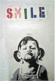 Banksy(street girl) Famous Oil Paintings Reproduction Giclee Canvas Prints on Canvas Artwork Pictures on Canvas Wall Art for Home Office Decorations(70x100cm_28x39in,Unframed)