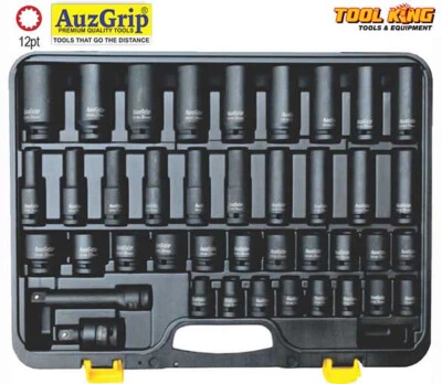 AuzGrip 40pc 1/2"Dr Impact Socket set Metric A84401