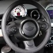 Real Carbon Fiber Steering Wheel Cover Cap fit For Mini Cooper R55 R56 R57 (for: Mini)