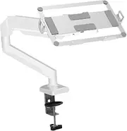 NonMiFyR Monitor Arm Display Screen Bracket Multifunction Easy to Assemble Portable Notebook Holder Full Motion Pole for Laptop Family, White