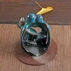 Backflow Incense Burner Ceramic Incense Holder for Bathroom Hotel Bookshelf