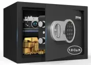 [ 1.0 Cu.ft. ]Safe Box with Key,Digital Security Home Safe,Cabinet Safes for ...
