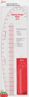 Dritz Styling Design Ruler Rulers & Accessories, Clear, 1Pack