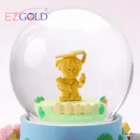 在飛比找PChome商店街優惠-EZGOLD彌月禮盒 -彌月金飾 -音樂水晶球系列 ♪可愛女