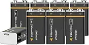 Rechargeable 9V Batteries, 1000mAh High Capacity, Long Lasting Power, USB Recharge with Cable for Smoke Alarms, Multimeters, Remote Controller, Electric Guitar, Wireless Microphone (8Pcs)