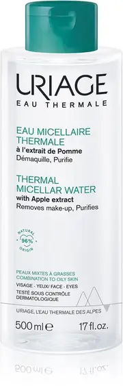 Uriage Thermal Micellar Water - Removes make-up & Purifies - Combination to Oily Skin 500 ml