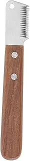 Dog Stripping Knife, Pet Stripping Comb Eliminate Knots Reduce Hair Loss Dog Plucking Knife with Wooden Handle, Remove Floating Hair Pet Shedding Grooming Tool for Cats Dogs