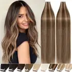Tape In On Russian Remy Human Hair Extensions Thick Full Head Skin Weft Balayage